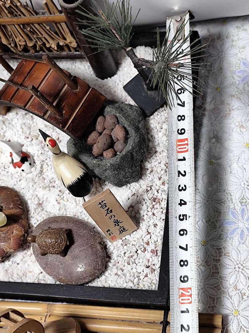 日本庭園ミニチュアセット★心の癒し箱庭★枯山水★和風庭園