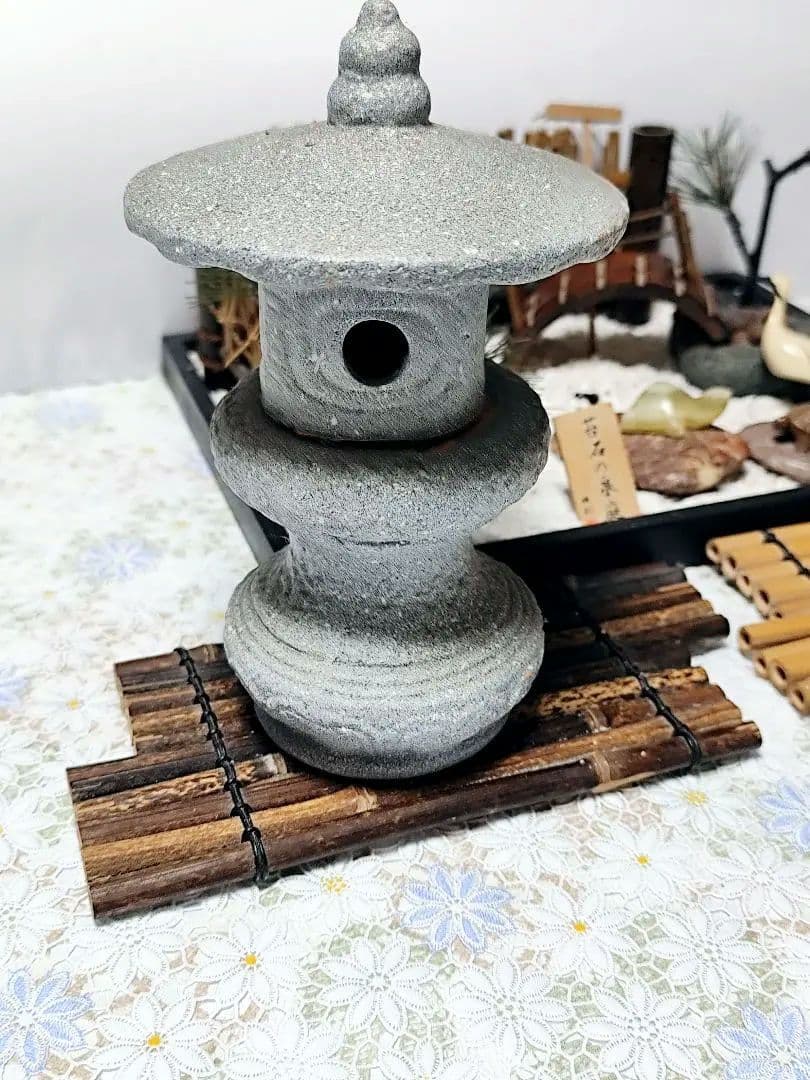 日本庭園ミニチュアセット★心の癒し箱庭★枯山水★和風庭園