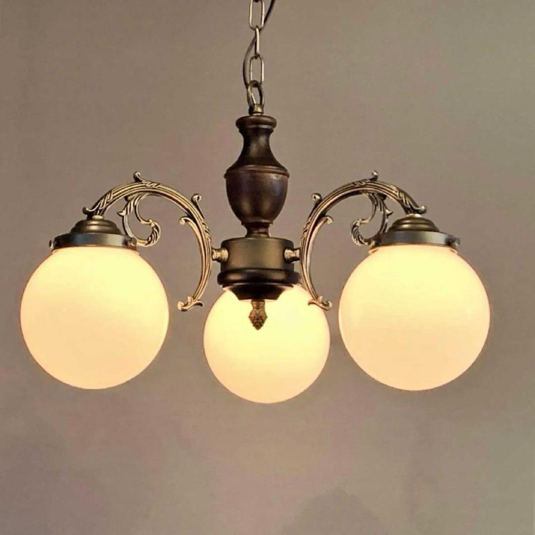 ５灯　パールシーリングライト　日本製　ヴィンテージ風照明　レトロ照明