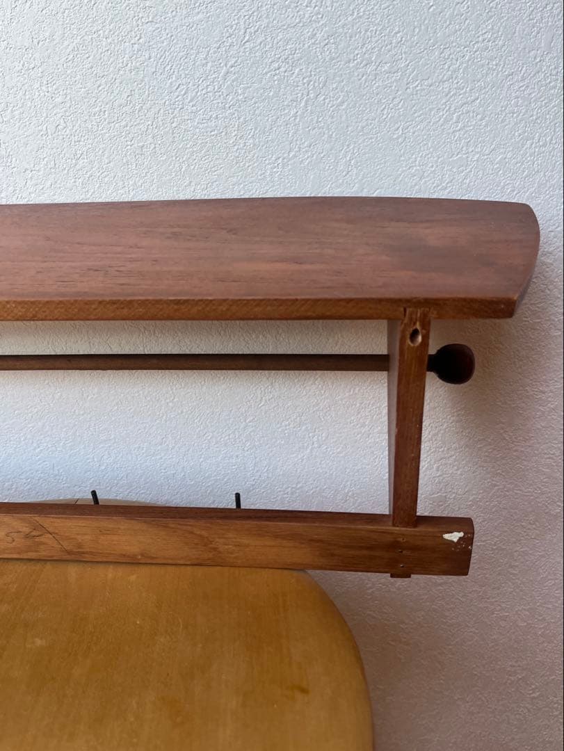 vintage 北欧ヴィンテージ チーク材　ウォールラック　シェルフ
