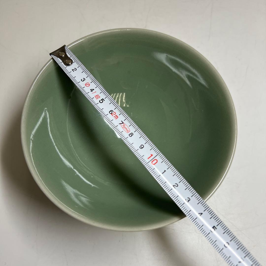 中国明時代　竜泉窯青磁茶碗　木箱　口径13.8㎝　東Y8-0205☆2Fタサコサ