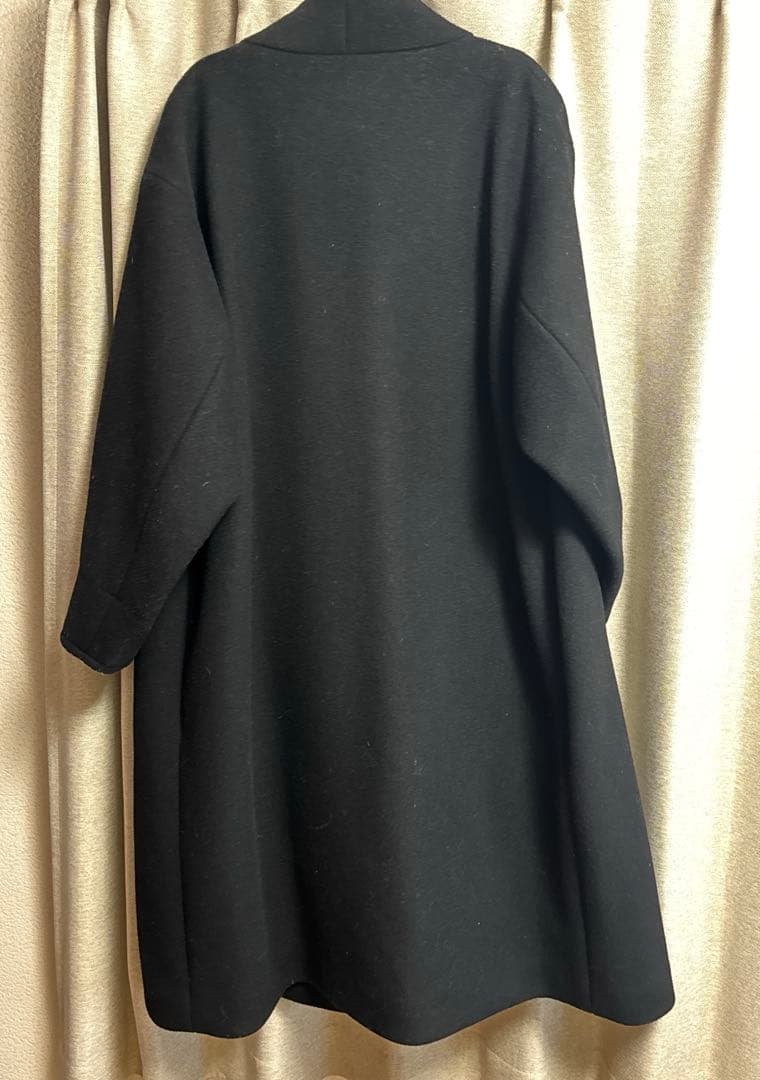 お値下げ中⭐️hyke ノーカラーコート　ネイビーsize1