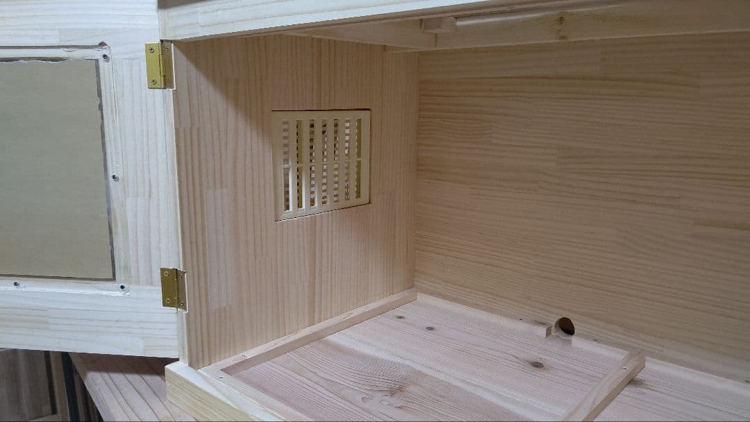 パイン集成材20ミリ幅120縦50奥行50蜜蝋仕上げ！パネルヒーター取付対応