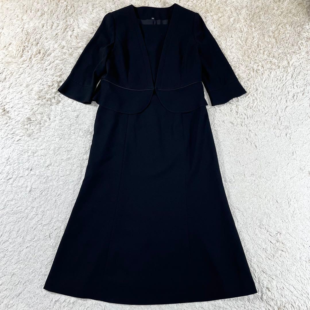 ✨未使用級 東京イギン セットアップ ショールカラー ロング丈 ワンピース