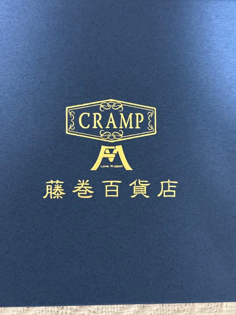 池之端銀革店 CRAMP ブルー コンパクト二つ折り財布