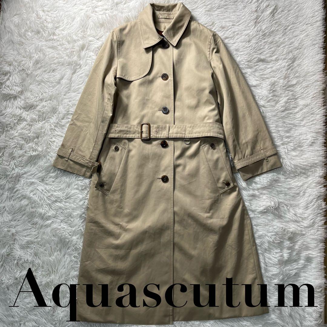 美品　Aquascutum アクアスキュータム トレンチコート　チェック　168