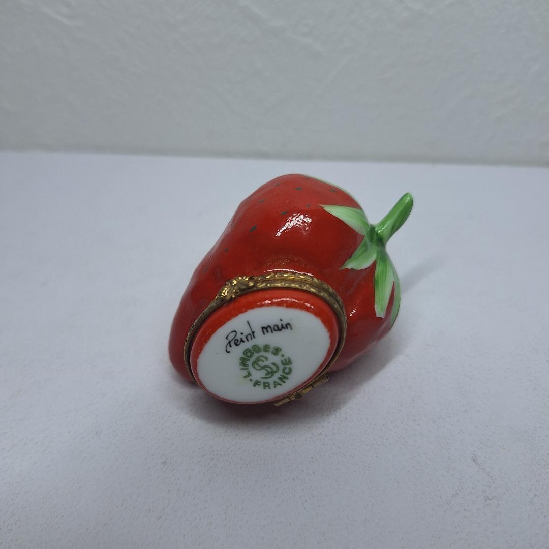 リモージュ ストロベリー いちご フランス 美品 アンティーク ハンド e3EO
