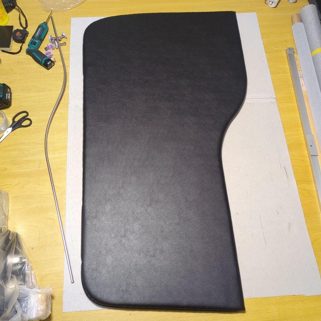 【さくら】フラット4点セット&ハイルーフ棚（曲線タイプ）【ブラックレザー】