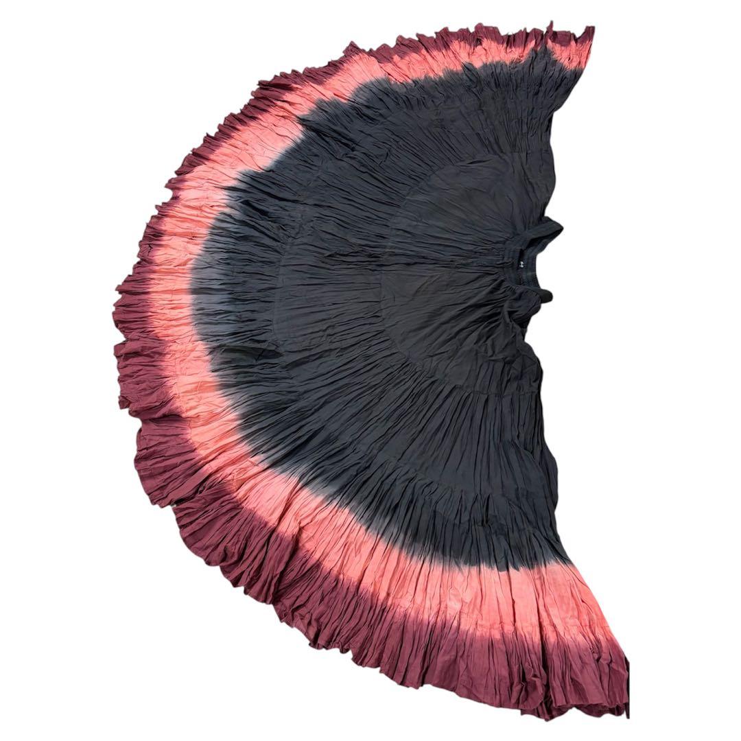 ★値下げ ベリーダンス ジプシー 25ヤードスカート 黒×赤 グラデーション