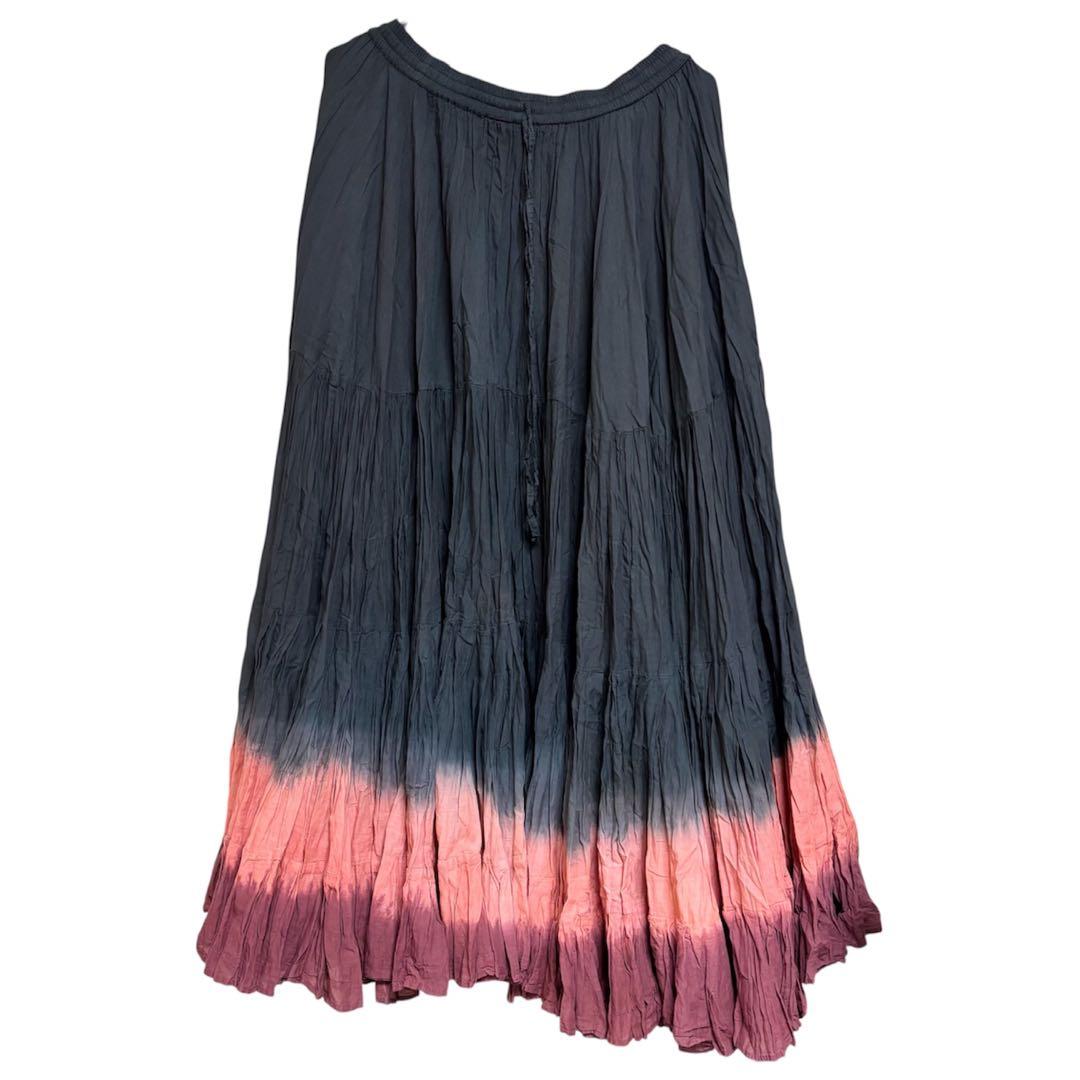 ★値下げ ベリーダンス ジプシー 25ヤードスカート 黒×赤 グラデーション