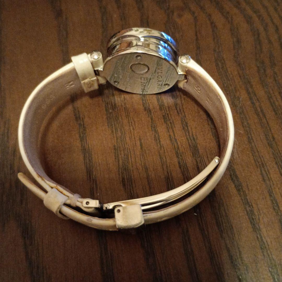 BVLGARI B.Zero1 ホワイトレザー腕時計