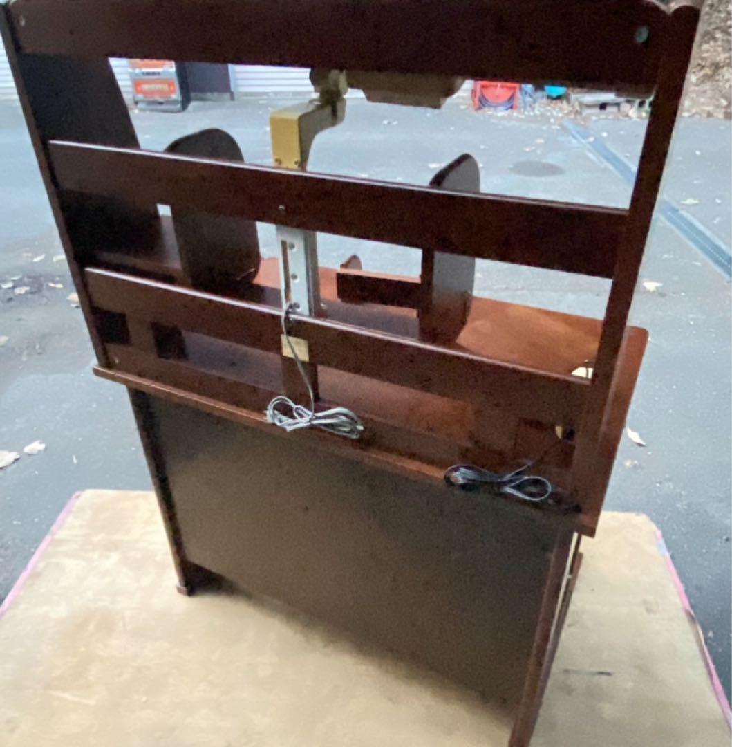 【配送可能地域要確認】学習机　デスク　デスクワゴセット　鍵付き　蛍光灯