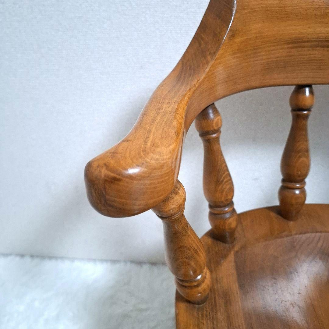 柏木工 木製 背もたれ 肘掛け付き椅子 アームチェア