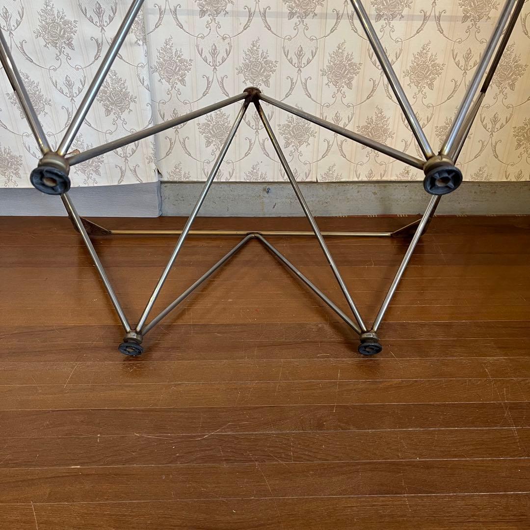 【アンティーク】アイアンフレーム 鉄脚 ガラステーブル ローテーブル 男前