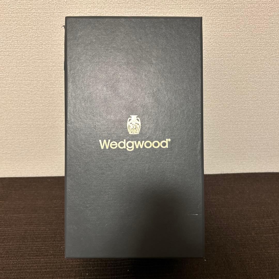 ウェッジウッド　コロンビア　パウダーグリーン　シャグリーン　フラワーベース