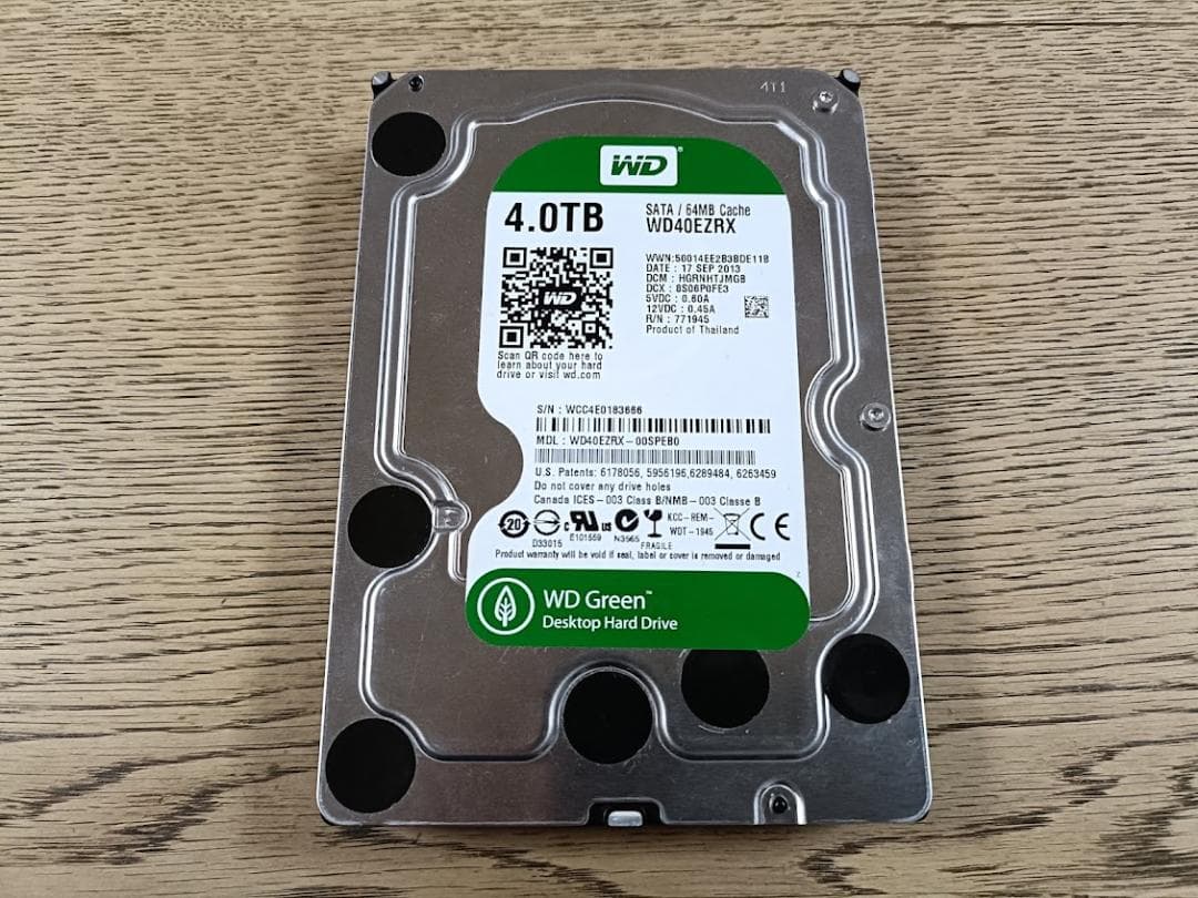 内蔵型ハードディスクドライブ WD Green 4TB HDD WD40EZRX