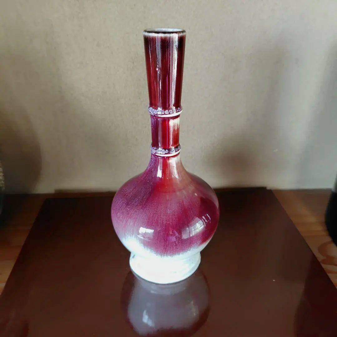 松山雅英　龍野焼　孔雀窯　花入　花瓶　置物