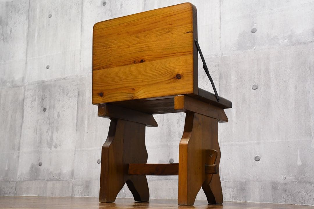 DHK60 ヴィンテージ スペイン製 サイドテーブル チェア 無垢材彫刻