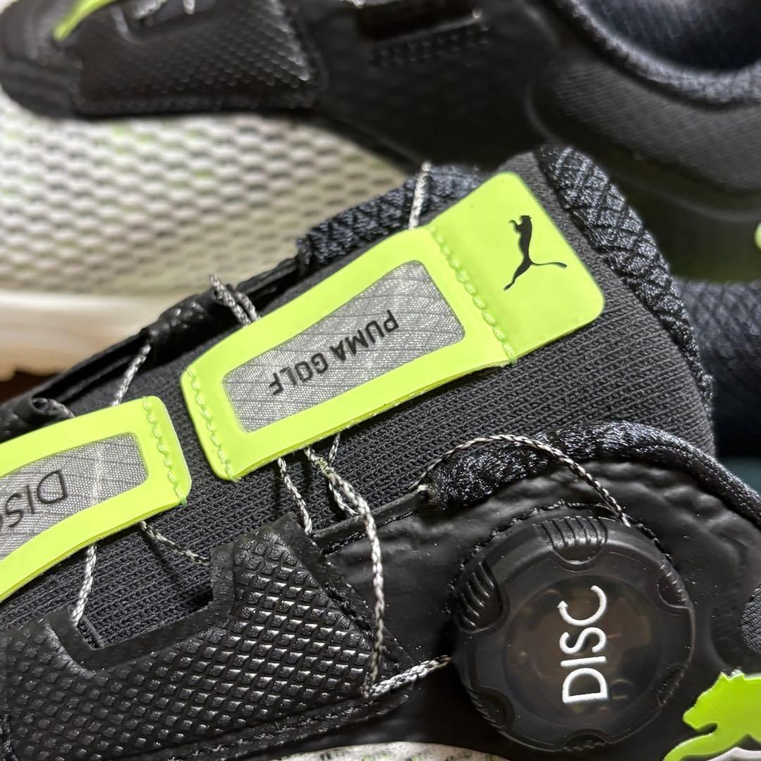 Puma DISC ゴルフシューズ ホワイト/ブラック/ライム　プーマ　26cm