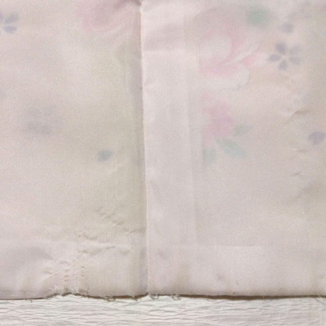 正絹☆やさしげなパステルトーンの花々の舞が清らか＆フェミニンな7歳七五三用祝い着