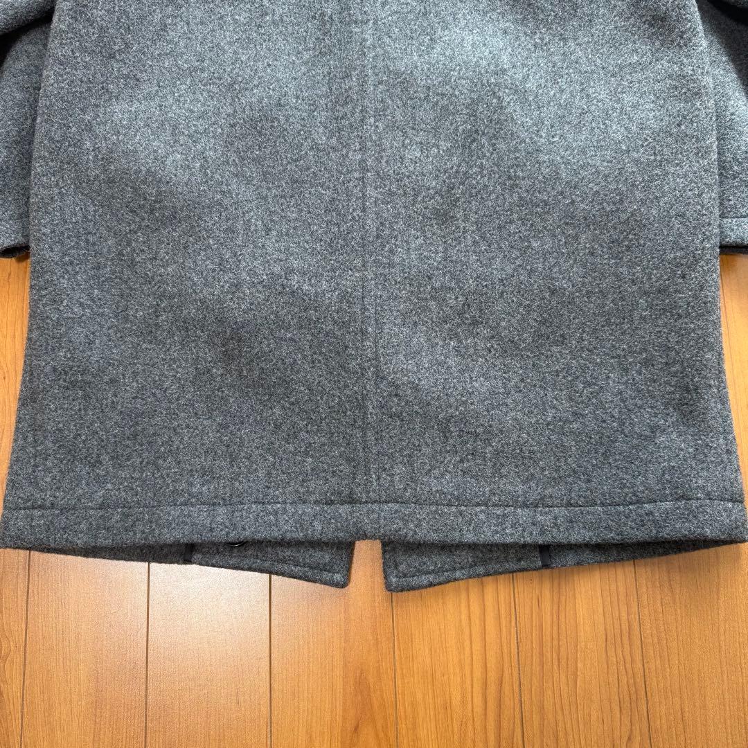 DANTON ダントン ウール ライトパイル ノーカラー ロングコート