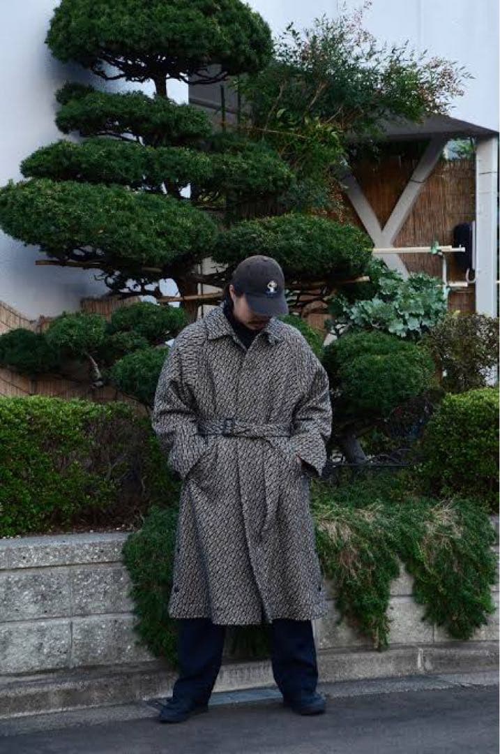 ジャケット・アウター YOKE23AW WOOL NEP TWEED BALMACAAN COAT 2
