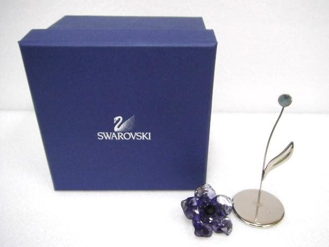 26/未使用品 スワロフスキー クリスタル パラダイス フラワー 置物