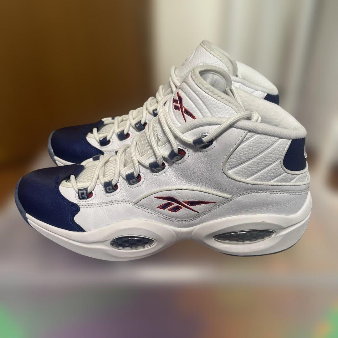 Reebok question midバスケットシューズ ホワイト/ネイビー