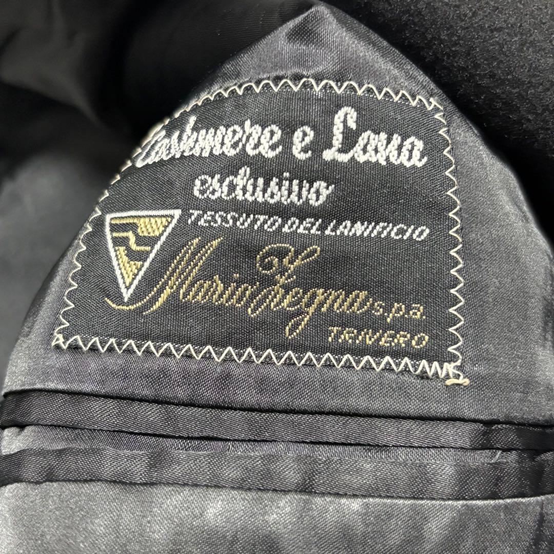 PAL ZILERI パルジレーリ カシミヤ混 ロングコート ブラック