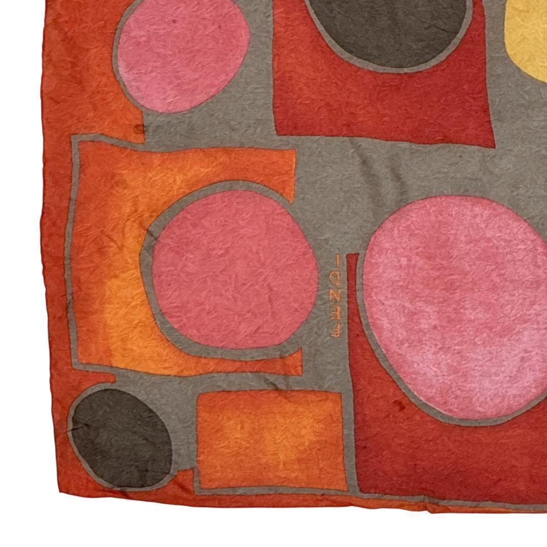 美品✨FENDI フェンディ シルク ロゴ 大判スカーフ ストール イタリア製