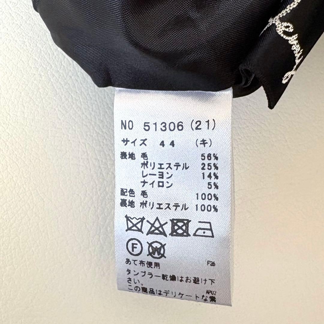 ■未使用品ジェニーギャルソンノースリーブ変形ワンピース ウール44グレー