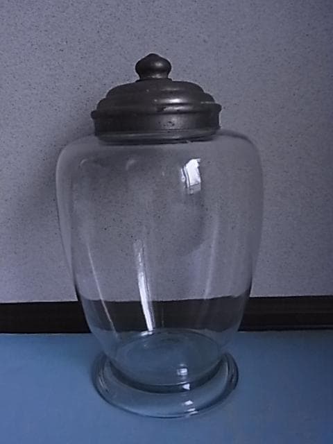 和ガラス　ナツメ型　地球瓶　ガラス瓶　駄菓子屋　菓子瓶　戦前　大正　昭和レトロ
