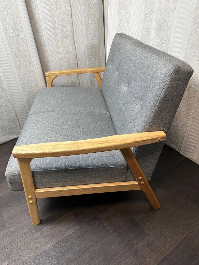 定価¥25,280 木製 天然木 布張り ファブリック ソファー