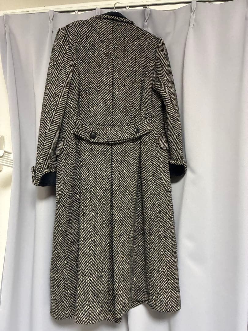 イヴサンローラン ヘリンボーン ダブルブレスト ロングコート