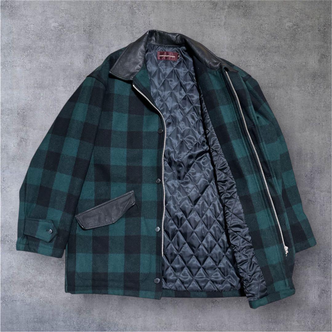 chaps ラルフローレン　ブロックチェック　ウールジャケット　y2k 00s