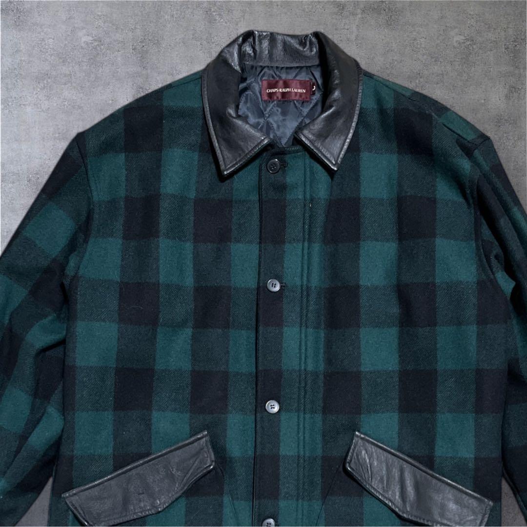 chaps ラルフローレン　ブロックチェック　ウールジャケット　y2k 00s
