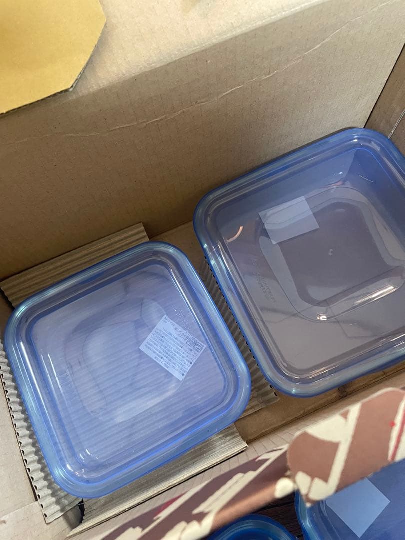 iwaki 透明 青 食品保存容器 セット