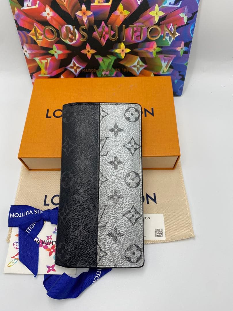 希少 レア 珍しい ルイヴィトン ブラザ スプリット エクリプス 長財布 黒