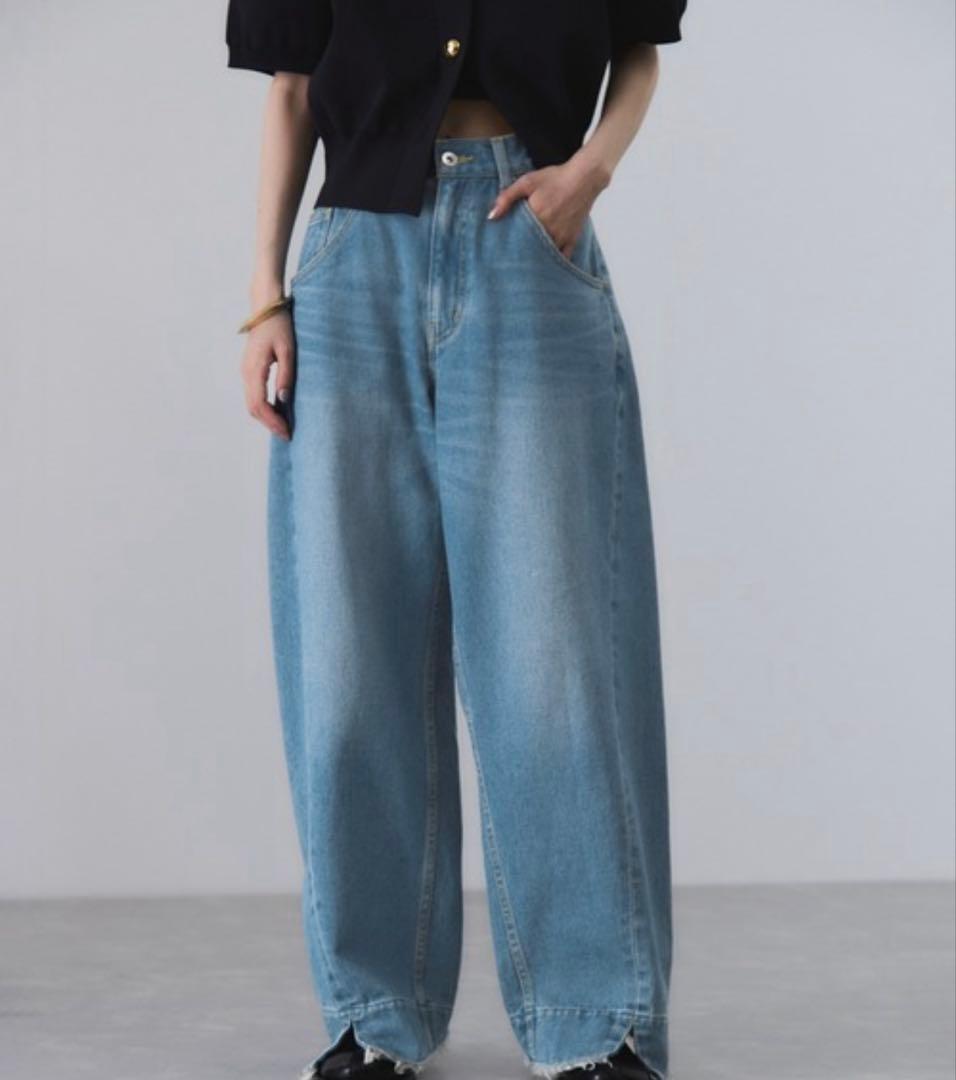 ジーンズ デニム ルーズフィットアジャストデニム 34 アダムエロペ