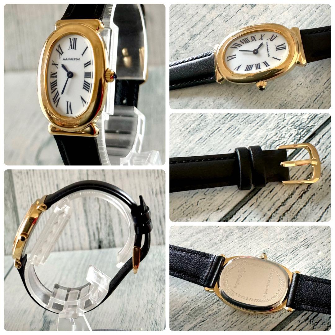 【電池交換済】HAMILTON ハミルトン 腕時計 8318 オーバル調