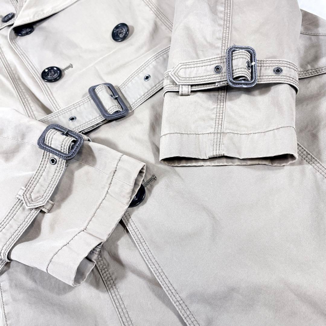 BURBERRY BLACK LABEL トレンチコート ベルト ダブル 牛革