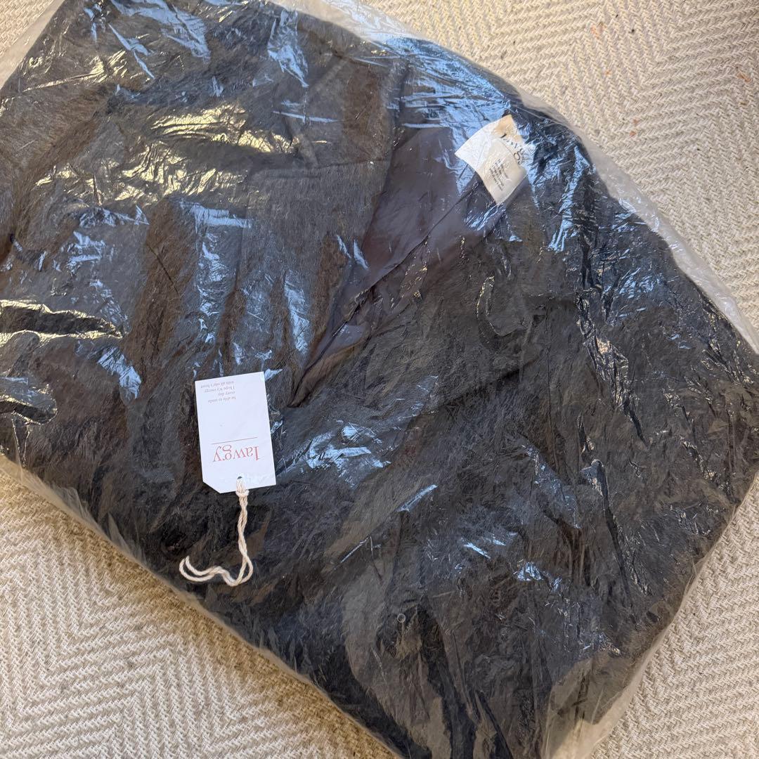 【新品未開封タグ付き】lawgy シャギーアクセントボタンジャケットコート