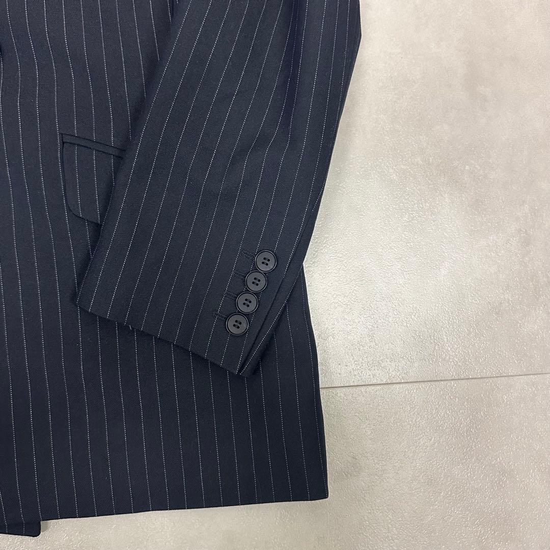 【スーツスクエア】新品 スーツ ウォッシャブル ストレッチ ピンストライプ