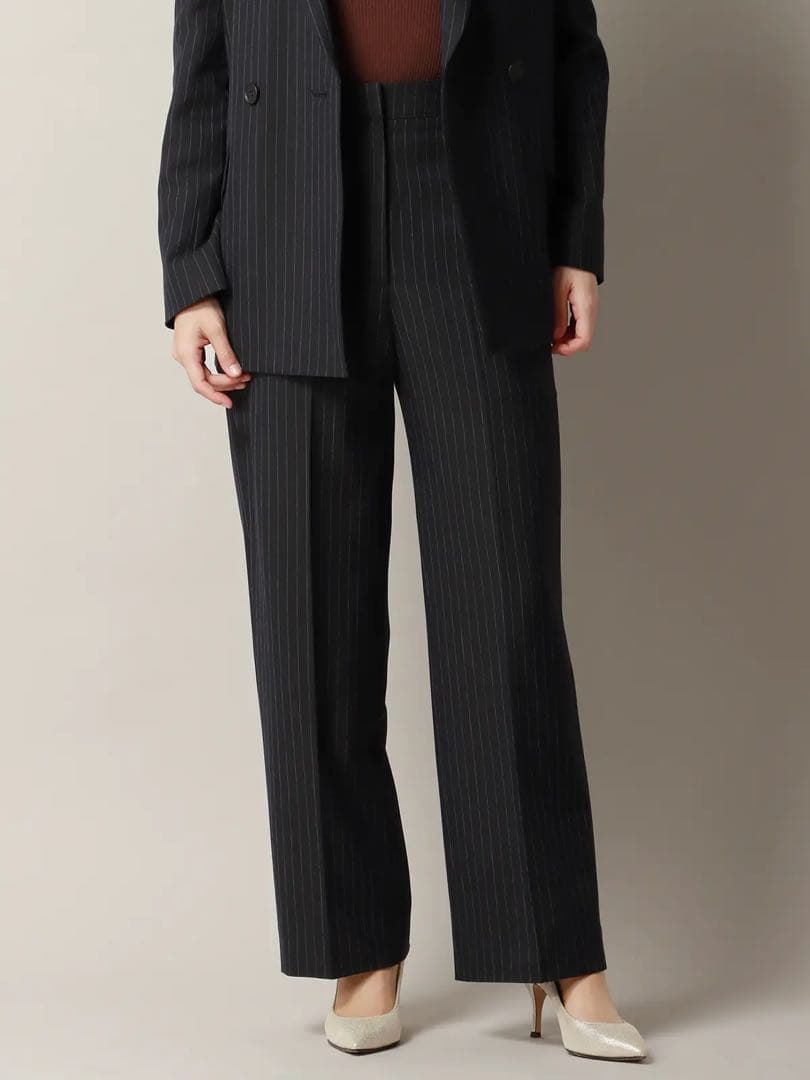 【スーツスクエア】新品 スーツ ウォッシャブル ストレッチ ピンストライプ