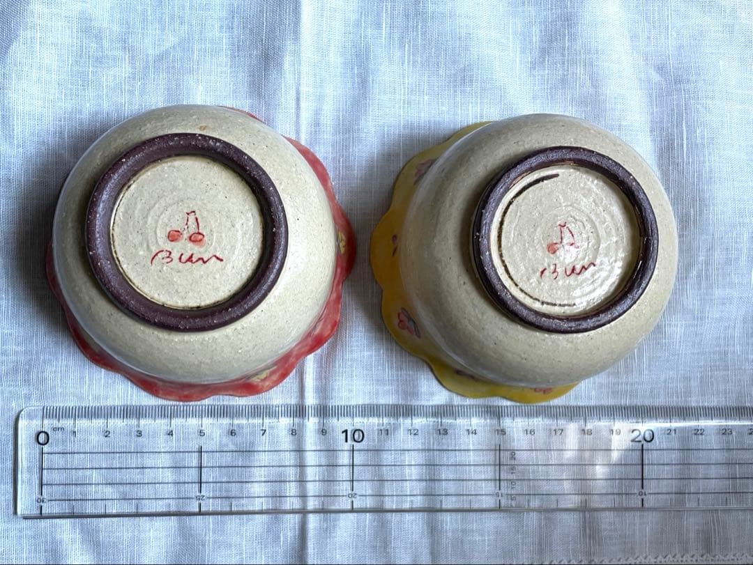 ★ヒロコ様★ 増山文　小鉢2個セット　小鳥柄　未使用　＋　スクエアプレート2点