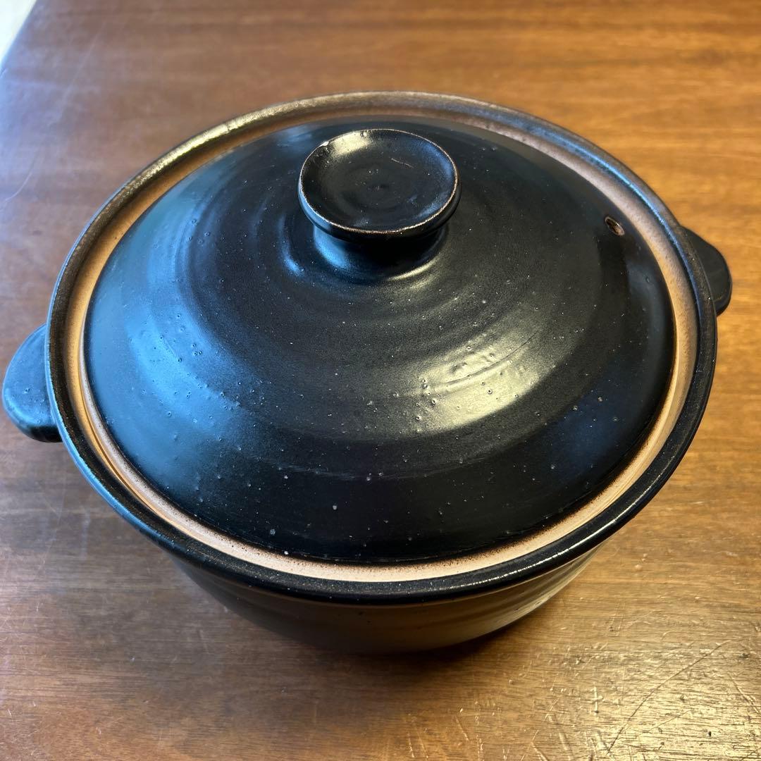 土鍋　約3合用　常滑焼　高山陶園