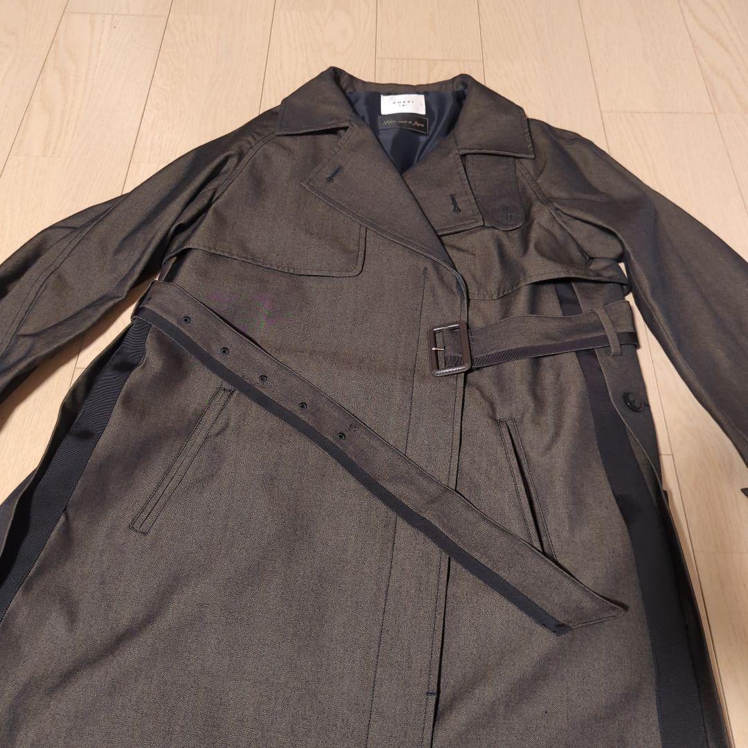 Ameri　MINIMAL FLARE LONG TRENCH COAT