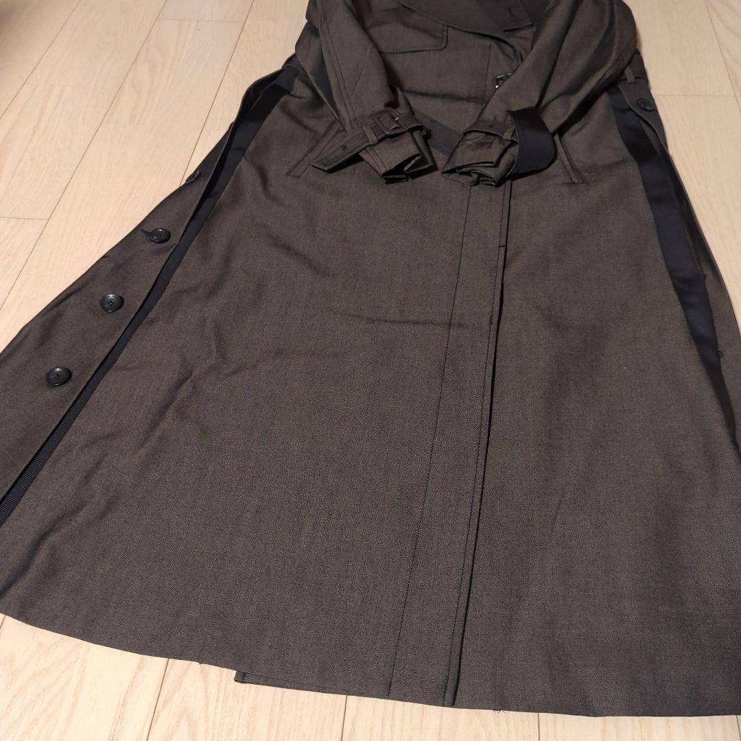 Ameri　MINIMAL FLARE LONG TRENCH COAT