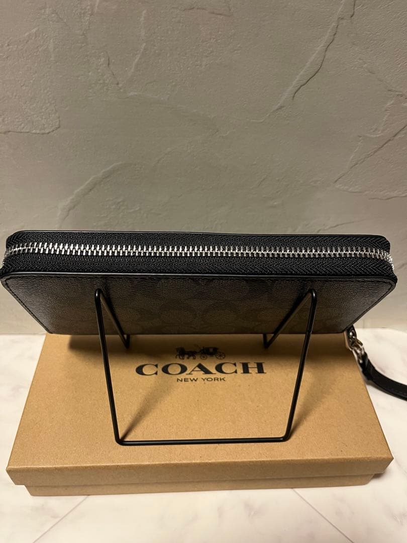 新品未使用☆COACH ブラック シグネチャー長財布