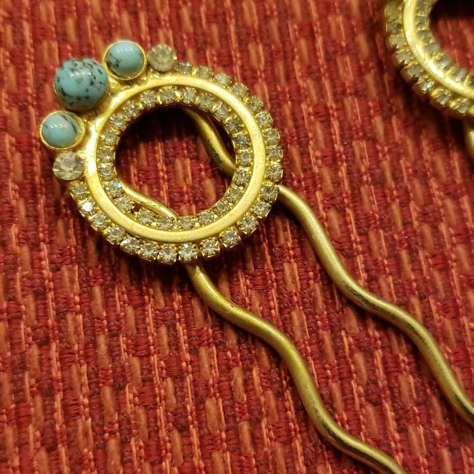 アンティーク　ヴィンテージ　髪飾り かんざし　4本セット